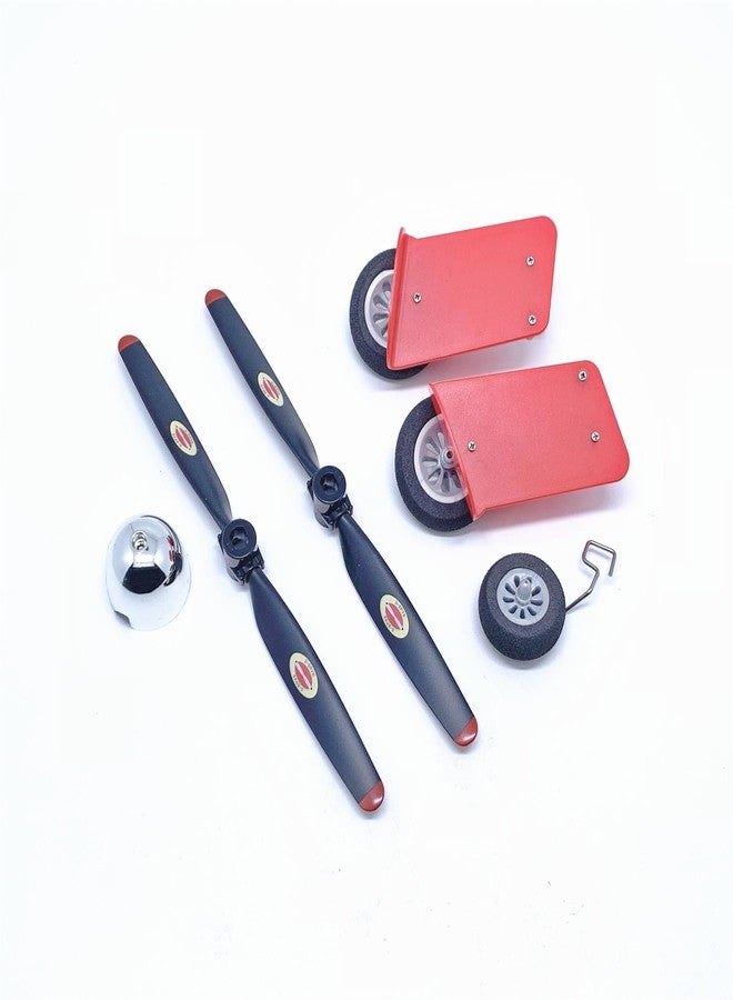 KingVal Replacement Landing Gear Propeller Fairing RC Parts Combo Compatible with WLtoys XK A300 RC Airplane Glider (Red) - Image 2